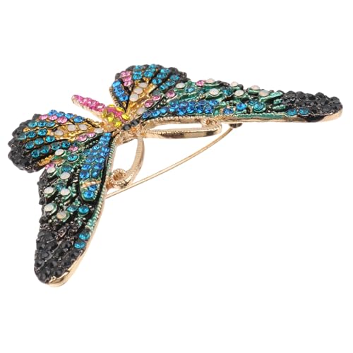 Garneck Farbenfrohe Schmetterling Brosche mit Strass Modische Anstecknadel Filigrane Korsage für Damen Eleganter Schmuck für Kleidung Taschen und Schals Kreatives von Garneck