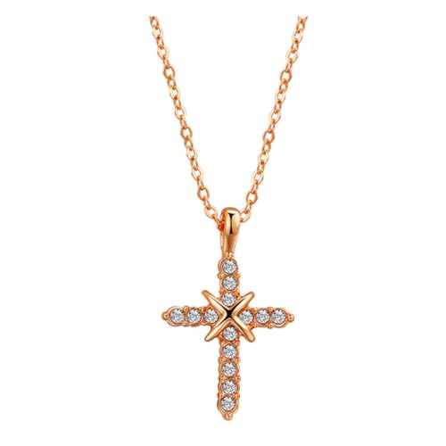 Garneck Fashion Kreuz Anhänger Halskette Damen Verstellbare Kette mit Zirkonia Eleganter Schmuck für Frauen für zu Valentinstag Weihnachten und Geburtstagen von Garneck