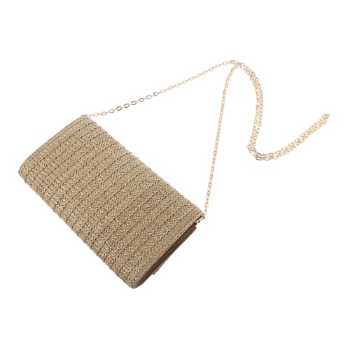 Garneck Faux Strohtasche Damen Handtasche Geflochtene Clutch Crossbody Umhängetasche für Sommer Strand Urlaub Freizeit Elegant Vielseitig von Garneck