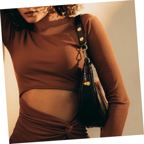 Garneck Feng Shui Kürbis Schlüsselanhänger Handy Lanyard Kupfer Holz Gourd Design Chinesischer Knoten Autospiegel Dekoration Glücksbringer für Männer Frauen von Garneck