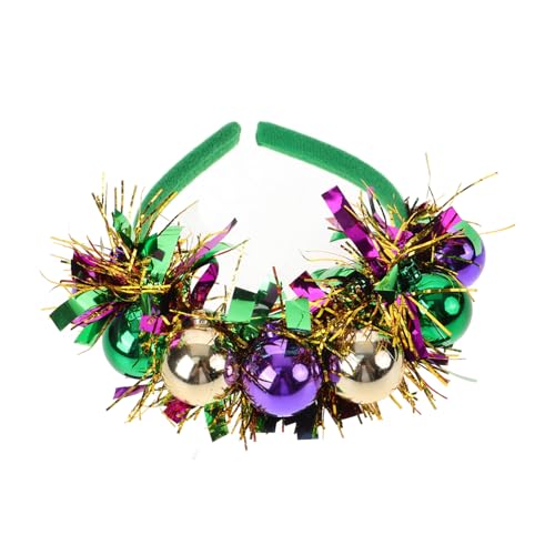 Garneck Festliches Haarreif Damen Haarband Dekorativer Haarreifen mit Bunten PU Bällen Party Foto Requisite für Weihnachten Cosplay Ostern Bühnenauftritte Geschenkidee von Garneck
