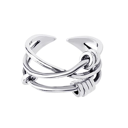 Garneck Fidget Ring Damen Verstellbarer Beruhigungsring Aus Edelstahl Mit Drehbaren Perlen Stressabbau Und Modisches Accessoire Für Verschiedene Anlässe von Garneck