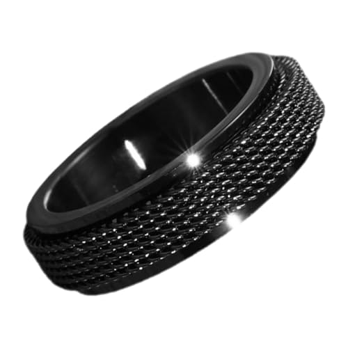Garneck Männlicher Edelstahlring Zappelring Angstring Einfacher Ring Herren Schmuck Für Alltag Und Party von Garneck