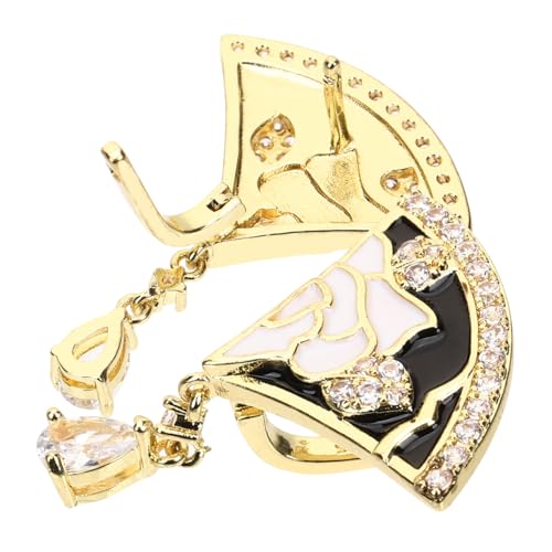 Garneck Filigrane Damen Ohrringe Fan Design Handgefertigte Ohrstecker für Teenager Langlebige Schmuckstücke für Party Hochzeit und Alltag Vielseitig Kombinierbar Eleganter Ohrschmuck von Garneck