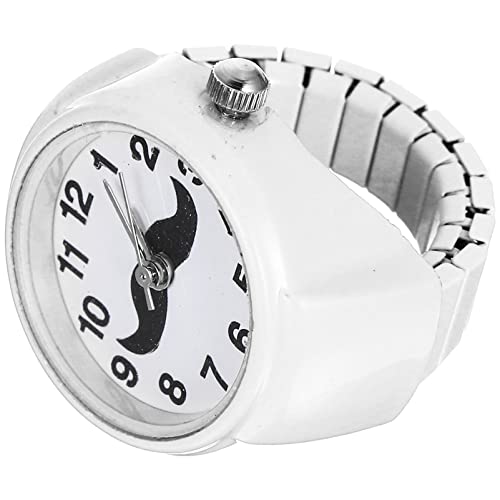 Garneck Elastische Fingerringuhr für Damen und Herren Dekorative Uhr Ring Kreatives Design für Festivals und Robuste Abs Materialien Zeitmessung im Stilvollen Fingeraccessoire von Garneck
