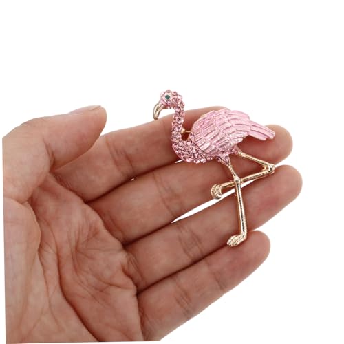 Garneck Flamingo Brosche Anstecknadel mit Strass Schmuck Tiermotiv Emaille Pin für Damen und Mädchen Langlebig Farbbeständig Modisches Accessoire für Valentinstag und Besondere Anlässe von Garneck