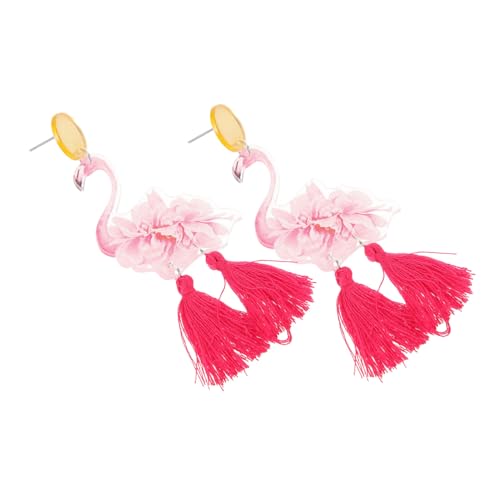 Garneck Flamingo Ohrhänger mit Tassel Design für Damen Vogel Ohrringe Leicht und Langlebig Vielseitig Kombinierbar als für Frauen und Mädchen von Garneck