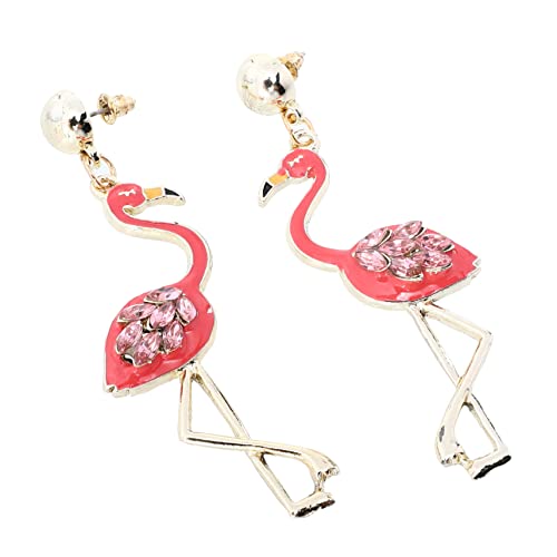 Garneck Flamingo Vogel Ohrhänger Als Geschenk Ohrringe Für Mädchen Bequemer Sitz Hautfreundliches Material Passt Zu Jedem Outfit Und Anlass von Garneck