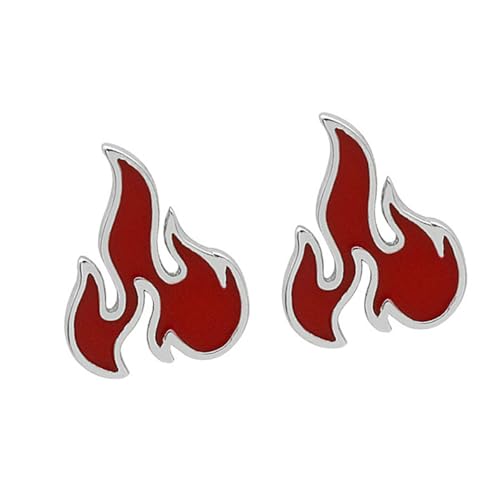 Garneck Flammen Ohrringe Damen Ohrhänger Rote Tropfen Ohrschmuck Modisch Individuell Für Party Alltag von Garneck