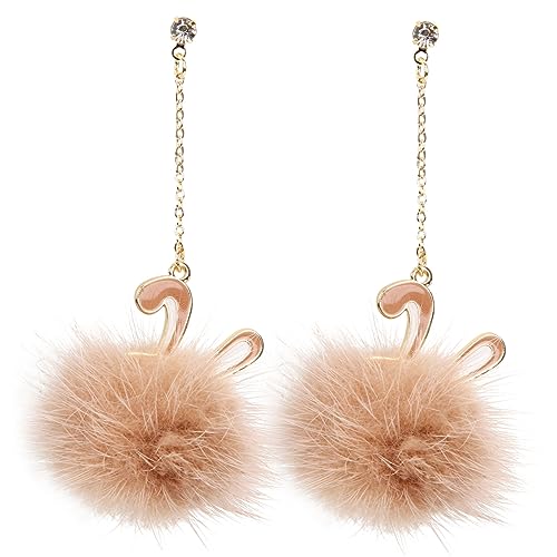 Garneck Damen Plüschkugelohrringe Ohrhänger Für Teenager-mädchen Tropfenohrringe Mit Bommel Ohrschmuck Für Damen Trendige Ohrringe Für Jeden Anlass von Garneck