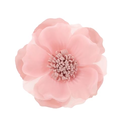 Garneck Französische Stoffbrosche Kamelie aus Robustem Farbechtem Seidenchiffon Dreidimensionaler Blütenanstecker für Damen Vielseitiger Strickjacken Clip und Sicherheitsnadel Modische von Garneck