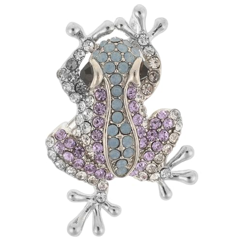 Garneck Frosch Brosche Metall Anstecknadel Cartoon Tier Stabile Langlebige Kleidung Schmuck Vielseitig für Rucksäcke Hüte Schals Taschen Fest Haltender Mode Accessoire von Garneck