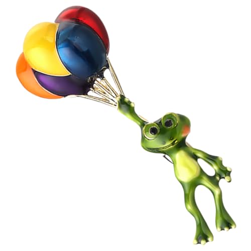 Garneck Frosch Brosche Robustem Legierungs Material Niedliche Anstecknadel für Kleidung und Rucksack Sichere Befestigung Vielseitig Einsetzbar für Schals und Taschen Farbenfrohe Deko für von Garneck