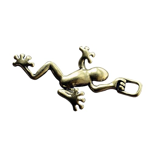 Garneck Frosch Schlüsselanhänger Simulierter Frosch Anhänger Messing Niedliches Ornament für Taschen Schlüsselbunde und DIY Bastelarbeiten Perfektes für Familie und Freunde von Garneck