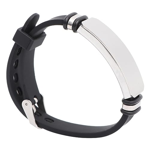 Garneck Gebogenes Armband mit Silbernem Silikon Handseil Modisches und Langlebiges Wrist Band für Herren Vielseitiges Schmuckaccessoire für Alltag und Party von Garneck