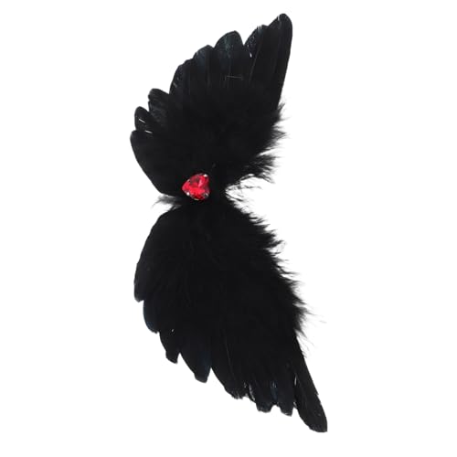 Garneck Gefiederte Haarspange mit Strassbesatz Leichter Flügel Haarschmuck für Damen Komfortabler Clip für Partys Hochzeiten Bühnenauftritte und Besondere Anlässe von Garneck