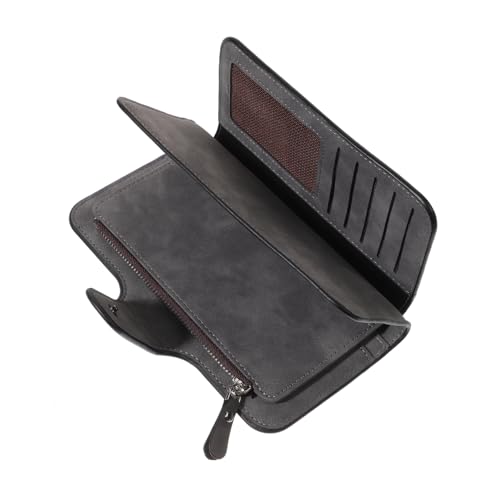 Garneck Geldbörse Für Damen Aus Mattiertem Pu Dreifach Gefaltete Tasche Mit Druckknopfverschluss Tragbare Geldbörse Mit Reißverschlusstasche Und Mehreren Positionen Für Münzen Kleingeld Un von Garneck