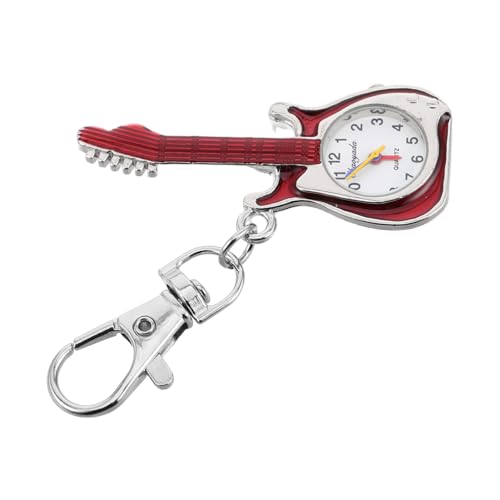 Garneck Gitarren Taschenuhr Schlüsselanhänger für Rucksack Anhänger Kleine Tragbare Uhr mit Robustem Material und Vielseitiger Befestigung Modisches Accessoire für Jungen und Mädchen von Garneck