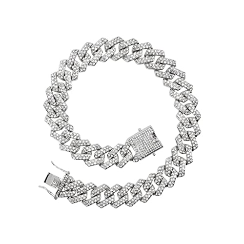 Garneck Glitzernde Link Chain Armband für Herren und Damen Hip Hop Schmuck Langlebigem und Leichtem Legierungsmaterial für Casual und Festliche Anlässe Glänzende für Stylische Outfits Garneck Glitzernde Link Chain Armband für Herren und Damen Hip Hop Schmuck Langlebigem und Leichtem Legierungsmaterial für Casual und Festliche Anlässe Glänzende für Stylische Outfits von Garneck