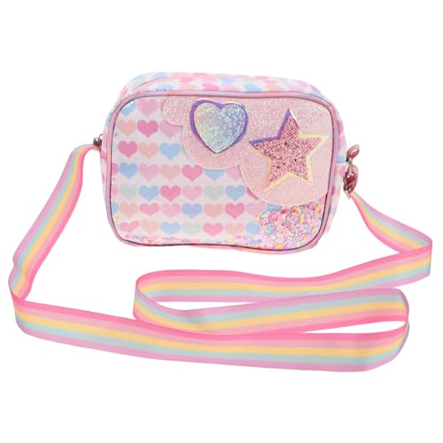Garneck Glitzernde mit Verstellbarem Schultergurt Meeresstern Design Geräumiges Innenfach für Schule und Party Leichte Mädchen Crossbody Tasche aus Hautfreundlichem von Garneck