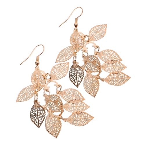 Garneck Gold Plattierte Ohrringe Damen Design Hängend Vintage Statement Tropfen Anhänger Leicht und Langlebig Boho Creolen für Sommer Party von Garneck