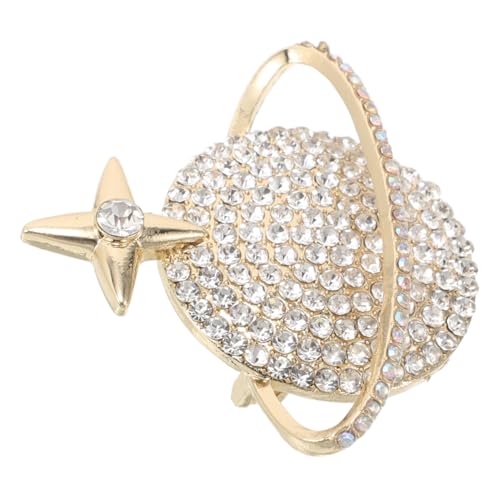 Garneck Goldene Planet Brosche Anstecknadel Emaille Damen Jackett Reversnadel Modisch Vielseitig für Mantel Anzug Kleidung Tasche Geschenk Weihnachten von Garneck