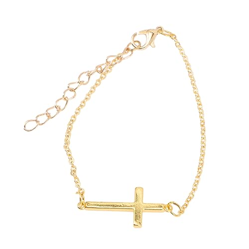 Garneck Goldenes Kreuzarmband für Frauen Stilvolles Schmuckstück für Weihnachten und Geburtstage Leicht und Langlebig für und Einfach zu Kombinieren von Garneck
