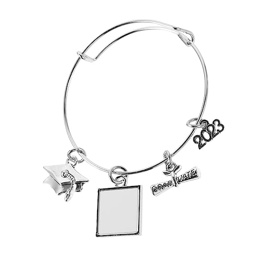 Garneck Graduierungsarmband mit Individuellem Design DIY Hitzeübertragungs Armband für Persönliche Gestaltung Verstellbar Geeignet für Damen und Herren Perfektes zur Abschlussfeier von Garneck
