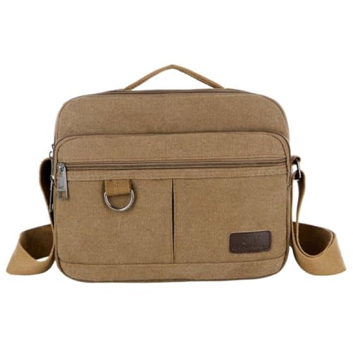 Garneck Große Canvas Umhängetasche Herren Robuste Crossbody Bag mit Hoher Kapazität Leichter Schultergurt Modische Freizeit Tasche für Alltag Schule Reisen Langlebige Handtasche aus von Garneck