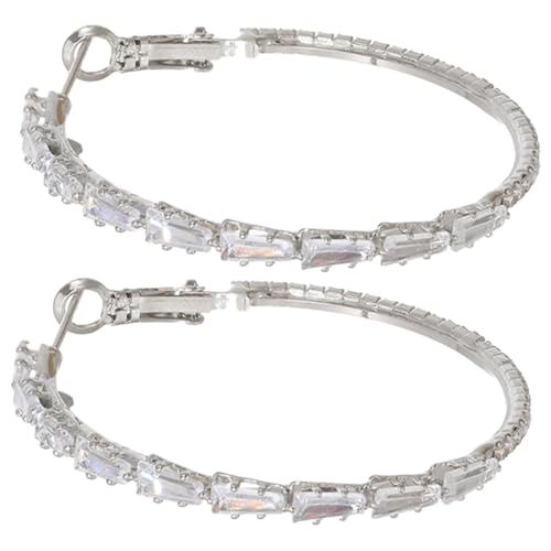 Garneck Große Creolen Ohrringe für Damen mit Funkelnden Zirkonia Eleganter Ohrschmuck Modische Statement Ohrhänger für Alltag und Festliche Anlässe von Garneck