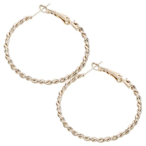 Garneck Große Gedrehte Creolen Ohrringe Goldfarben Damen Schmuck Leichte Statement Hoop Earrings für Hochzeit Festival Alltag Vielseitig und Tragbar Garneck Große Gedrehte Creolen Ohrringe Goldfarben Damen Schmuck Leichte Statement Hoop Earrings für Hochzeit Festival Alltag Vielseitig und Tragbar von Garneck