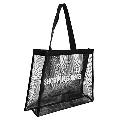 Garneck Große Kapazität Nylon Mesh Tasche Leichte Handtasche für Reisen Strand Camping für Kosmetik Toilettenartikel und Schwarz Garneck Große Kapazität Nylon Mesh Tasche Leichte Handtasche für Reisen Strand Camping für Kosmetik Toilettenartikel und Schwarz von Garneck