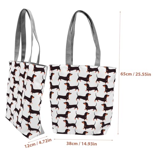 Garneck Große Kapazität Schultertasche Damen Polyester Tote Bag mit Niedlichem Hund Motiv Dekorative Umhängetasche Tragbar für Shopping Reise Alltag Robuste Einkaufstasche Handtasche von Garneck