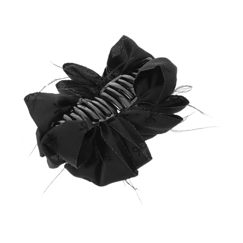 Garneck Großer Schwarzer Haarklammer mit Design Leichter Haarkralle für Sicheres Styling Komfortabel für Party und Karneval Frisuren Vielseitiges Haar Accessoire für Damen von Garneck