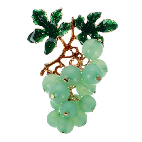Garneck Trauben Emaille Anstecknadel Grüne Strassbrosche Für Damen Kreative Brosche Mit Einzigartigem Design Vielseitig Für Kleidung Hüte Und Rucksäcke von Garneck