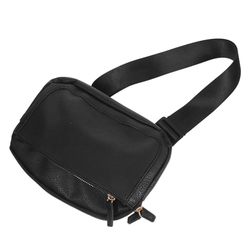 Garneck Gürteltasche für Damen modische Bauchtasche tragbare Hüfttasche laufende Hüfttasche Riementasche Handy-Hüfttasche Multifunktionale Hüfttasche Anti-Verlust-Hüfttasche Pu Schwarz von Garneck