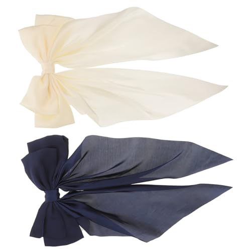 Garneck 2stücke Große Damen-haarspangen Mit Schleifen Haarklammern Aus Seide Haarbänder Für Verschiedene Anlässe Einfach Zu Kombinieren Tragen von Garneck