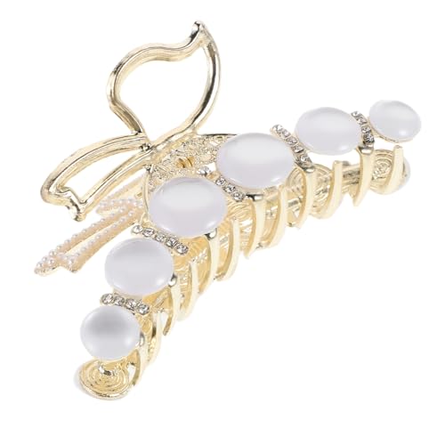 Garneck Schmetterlings Haarklammer für Frauen Perlen Haarklammer Legierung Tragbares Haar Accessoire Haarspange für Dickes Haar Modisches Haarschmuck für Besondere Anlässe von Garneck