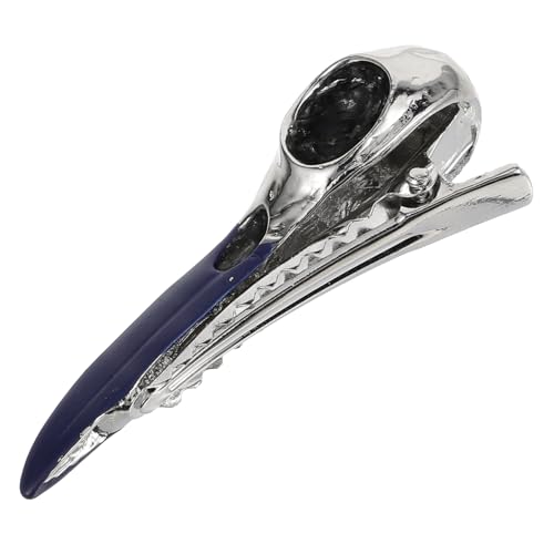 Garneck Halloween Haarklammer Gothic Skull Clip mit Raben Schädel Stylischer Haarschmuck für Damen Halloween Accessoires für Party Cosplay und Gothic Look von Garneck