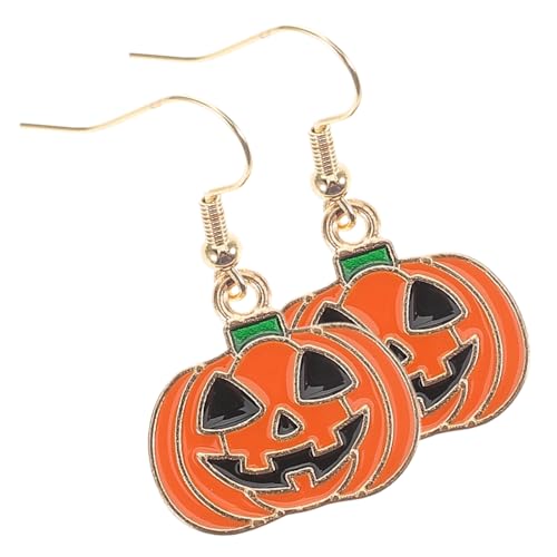 Garneck Halloween Ohrhänger Kürbis Ohrschmuck Dangle Ohrringe Sicherer Legierung für Damen Mädchen Party Masquerade Festliche Accessoires von Garneck