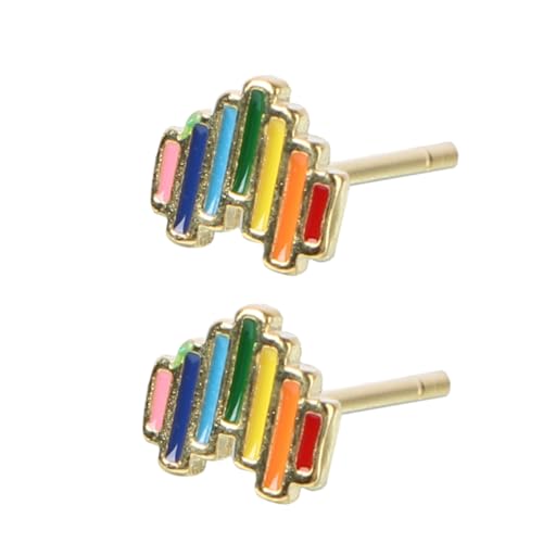 Garneck Halloween Ohrstecker Herzform Regenbogen Ohrschmuck Damen Kupfer Leicht Modisch Vielseitig für Party Shopping Hochzeit Garneck Halloween Ohrstecker Herzform Regenbogen Ohrschmuck Damen Kupfer Leicht Modisch Vielseitig für Party Shopping Hochzeit von Garneck