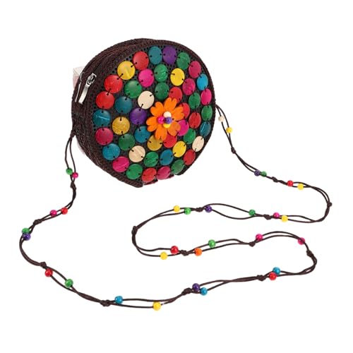 Garneck Handgefertigte Umhängetasche für Damen Einzigartiger Leichter Münzbeutel mit Buntem Design für Täglichen Gebrauch und Festivals von Garneck