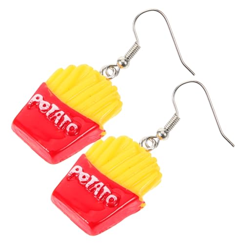 Garneck Ohrringe Pommes Cartoon Ohrringe Dekorative Schöne Cartoon Ohrstecker Pommes Frites Ohrstecker Ohrschmuck von Garneck