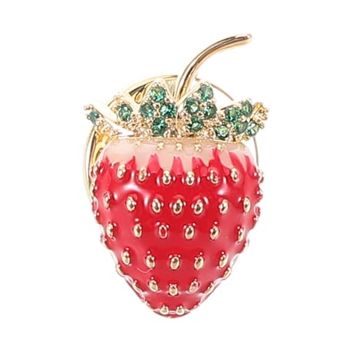 Garneck Handgemalte Erdbeer Brosche Damen Niedliche Cartoon Anstecknadel Schmuck Accessoire Leicht Tragbar Für Kleidung Rucksack Weihnachten Halloween von Garneck