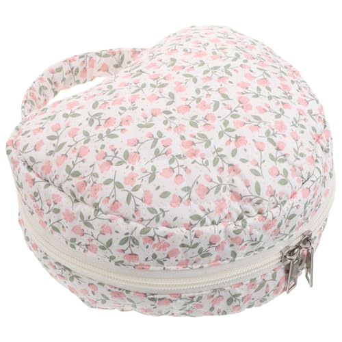 Garneck Handliche Große Make Up Tasche mit Blumenmuster Praktische Reise Organizer mit Reißverschluss und Griff für Optimale Ordnung und Stil von Garneck