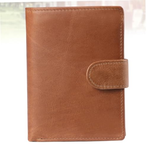 Garneck Herren Geldbörse aus echtem Material mit RFID Schutz Großes Fassungsvermögen Multifunktionales Kartenetui und Münzfach Vintage Portemonnaie Clutch in Hellbraun für Alltag und von Garneck