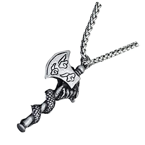 Garneck Herren Halskette mit Kreativer Axt Anhänger Vintage Stil Robustes Legierungsmaterial Modisches Schmuckstück für Party und Alltag Stilvoller Damenschmuck für Männer von Garneck
