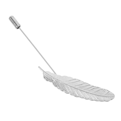 Garneck Herren Kragennadel Design Silberfarbene Anstecknadel für Anzüge Hemdbrosche Stilvolles Robustes Accessoire für Business und Besondere Anlässe von Garneck