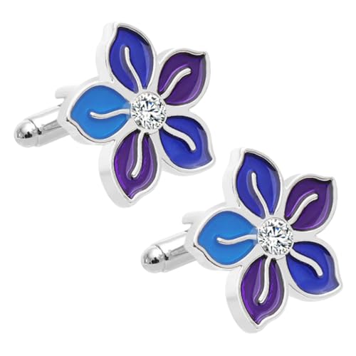 Garneck Herren Manschettenknöpfe Blütenmotiv Klassische Business Hemdmanschetten Knöpfe Dekorative Anzug Accessoires Stilvoll für Büro und Alltag Perfektes von Garneck