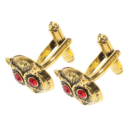 Garneck Herren Manschettenknöpfe aus Legierung mit Eulen Motiv Stilvolle Französische Hemdmanschetten Robuste Business Accessoires für Anzug Vielseitig für Hochzeit Dinner und Meetings von Garneck